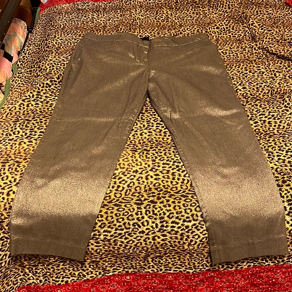 Worthington silver capri slacks